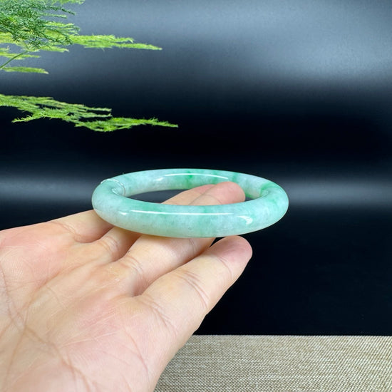 Genuine Burmese Green Jade Jadeite Bangle Bracelet (55.7mm)