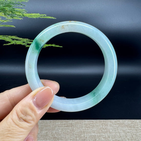 Genuine Burmese  Green Jade Jadeite Bangle Bracelet ( 58.6mm )