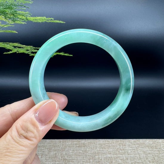 Genuine Burmese Green Jade Jadeite Bangle Bracelet ( 56.5mm )
