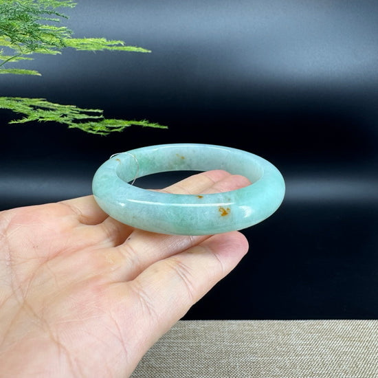 Genuine Burmese  Apple Green Jade Jadeite Bangle Bracelet ( 57mm )