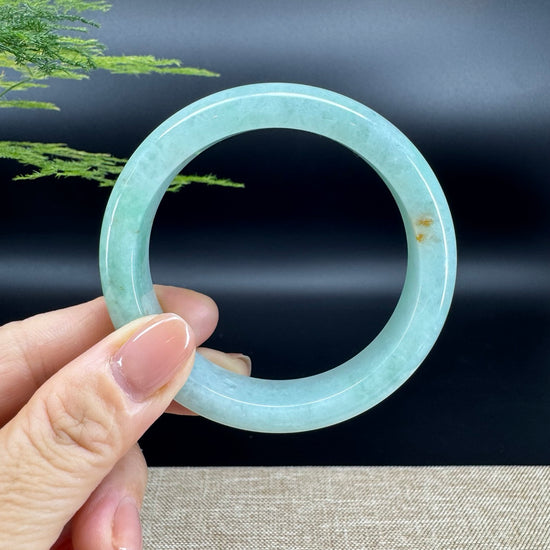 Genuine Burmese  Apple Green Jade Jadeite Bangle Bracelet ( 57mm )