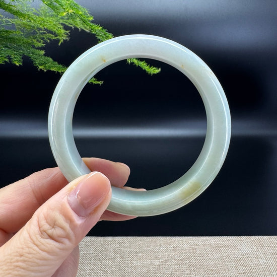 Genuine Burmese Yellow Green Jade Jadeite Bangle Bracelet ( 59.1mm )
