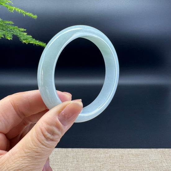 Genuine Burmese Apple Green Jade Jadeite Bangle Bracelet ( 59.7mm )