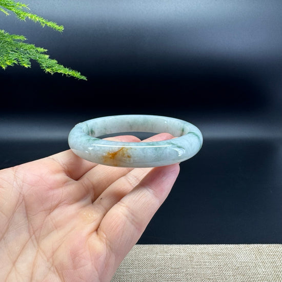 Genuine Burmese Green Jade Jadeite Bangle Bracelet ( 59.5mm )