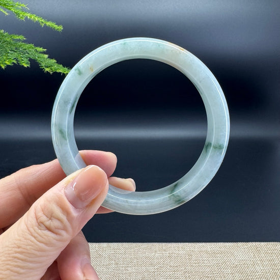 Genuine Burmese Green Jade Jadeite Bangle Bracelet ( 59.5mm )