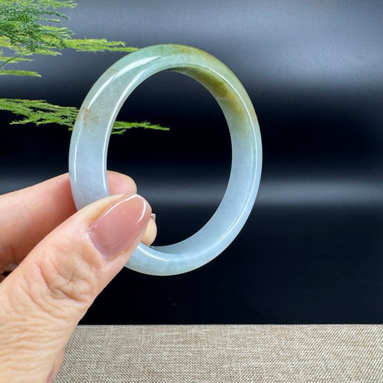Genuine Burmese Yellow Green Jade Jadeite Bangle Bracelet ( 58.6mm )