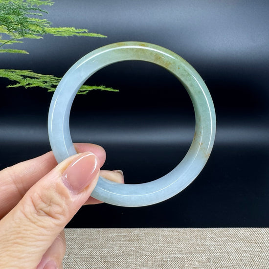 Genuine Burmese Yellow Green Jade Jadeite Bangle Bracelet ( 58.6mm )
