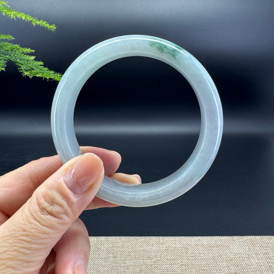 Genuine Burmese Green Jade Jadeite Bangle Bracelet ( 59.6mm )