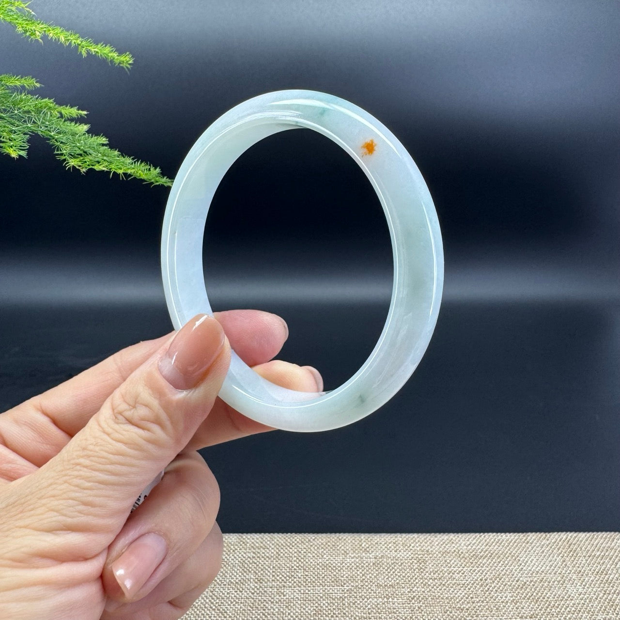 Genuine Burmese Green Jade Jadeite Bangle Bracelet ( 59.9mm )