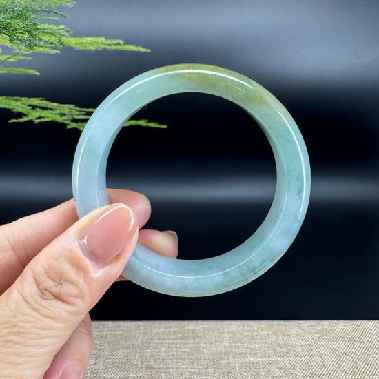 Genuine Burmese Yellow Green Jade Jadeite Bangle Bracelet ( 53.2mm )