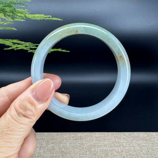 Genuine Burmese Yellow Green Jade Jadeite Bangle Bracelet ( 58.5mm )