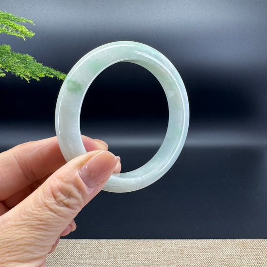 Genuine Burmese Green Jade Jadeite Bangle Bracelet ( 59.1mm )
