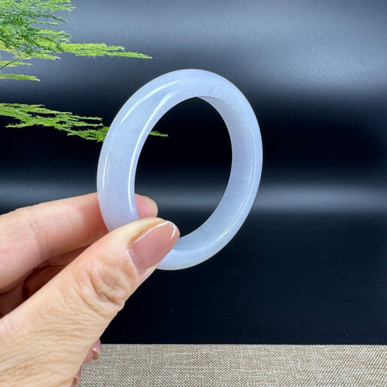 Genuine Burmese Lavender Jade Jadeite Bangle Bracelet (55.7mm)