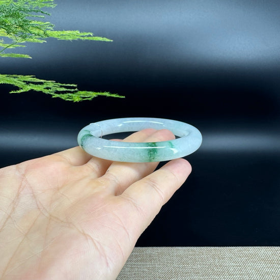 Genuine Burmese Green Jade Jadeite Bangle Bracelet (54.7mm)