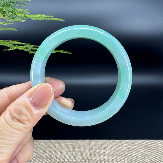Genuine Burmese Green Jade Jadeite Bangle Bracelet ( 55.2mm )