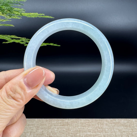 Genuine Burmese Green Jade Jadeite Bangle Bracelet (58.4mm)