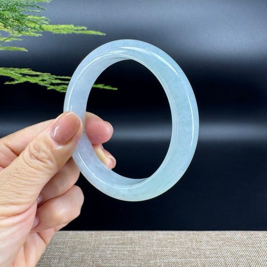 Genuine Burmese Green Jade Jadeite Bangle Bracelet (58.4mm)