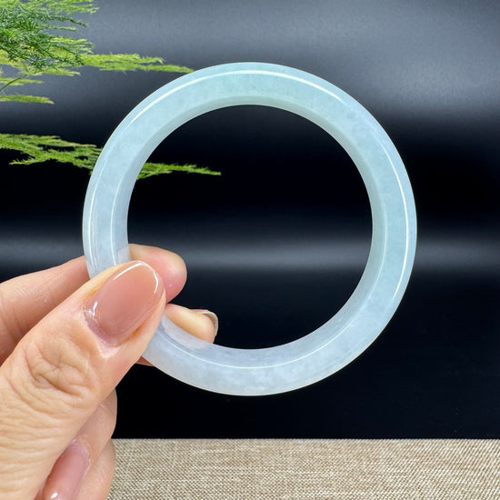 Genuine Burmese Green Jade Jadeite Bangle Bracelet (58.4mm)