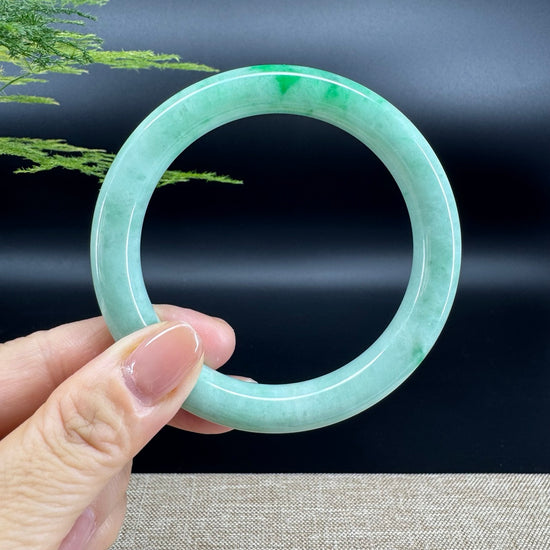Genuine Burmese Green Jade Jadeite Bangle Bracelet (61mm)