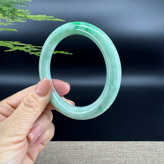Genuine Burmese Green Jade Jadeite Bangle Bracelet (61mm)
