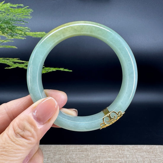 Genuine Burmese Green Jade Jadeite Bangle Bracelet ( 58mm )