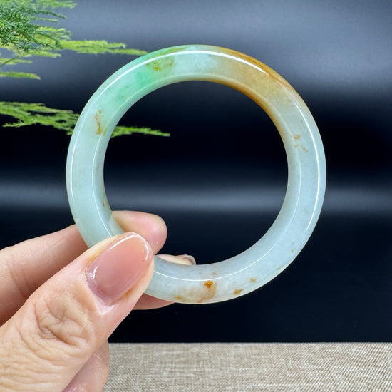 Genuine Burmese  Yellow Green Jade Jadeite Bangle Bracelet (52.6mm)