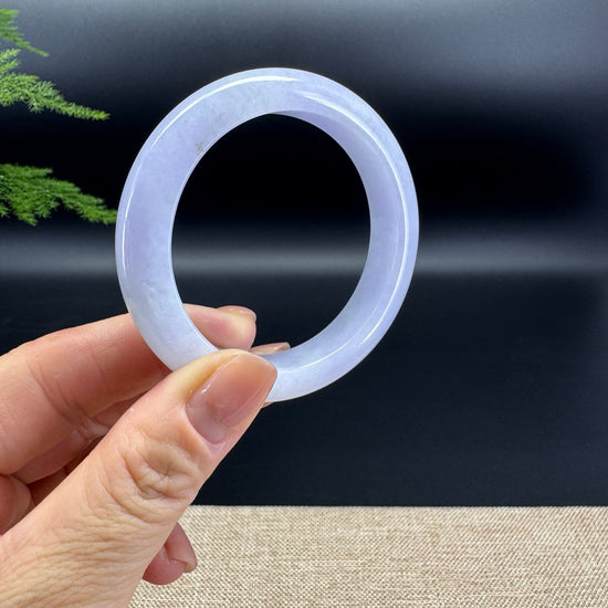 Genuine Burmese Lavender Jade Jadeite Bangle Bracelet (51.5mm)