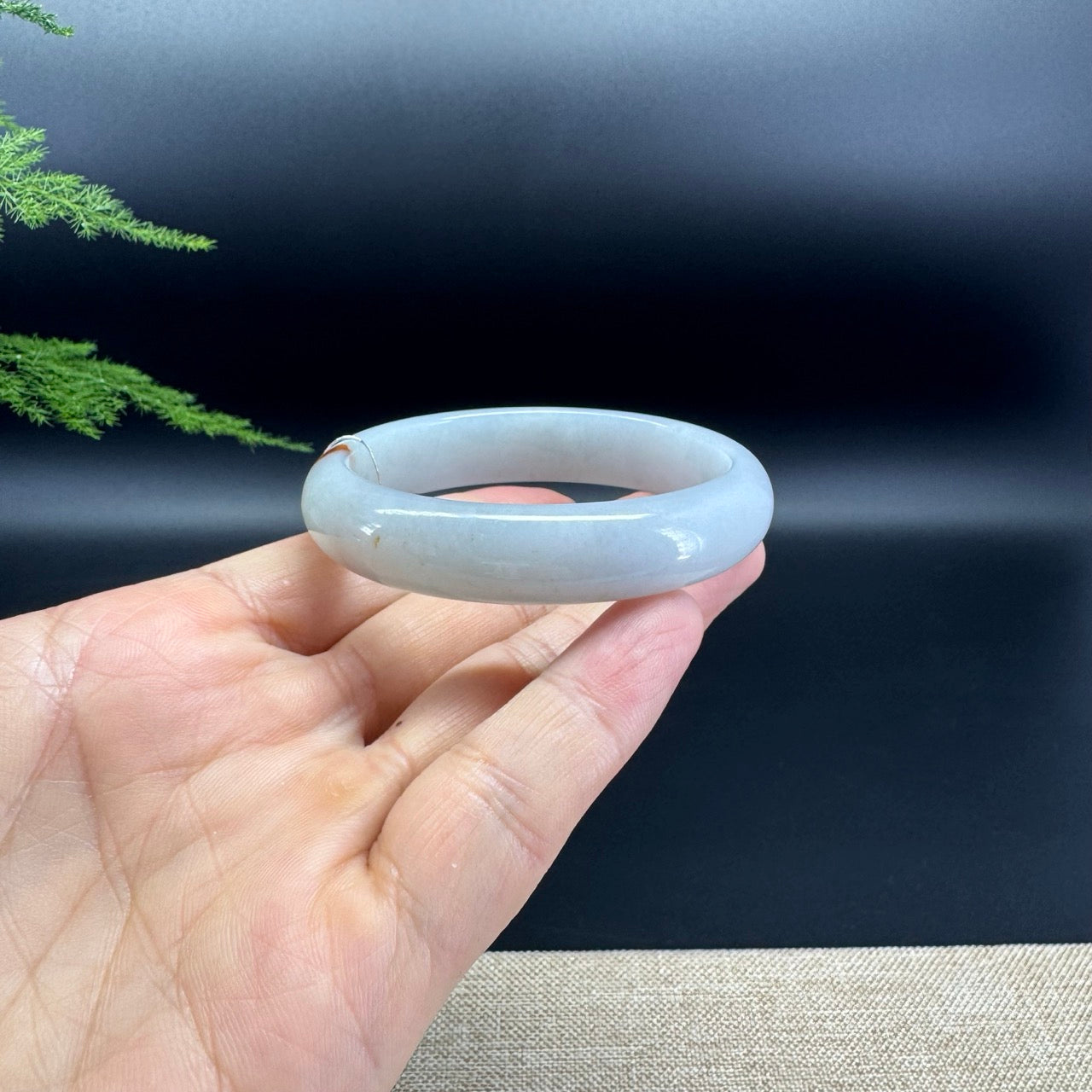 Genuine Burmese Green Jade Jadeite Bangle Bracelet ( 52.7*46.7mm )