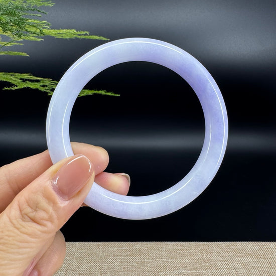 Genuine Burmese Lavender Jade Jadeite Bangle Bracelet ( 57.8mm )