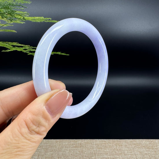 Genuine Burmese Lavender Jade Jadeite Bangle Bracelet ( 57.8mm )