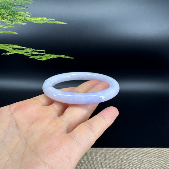 Genuine Burmese Lavender Jade Jadeite Bangle Bracelet ( 57.8mm )