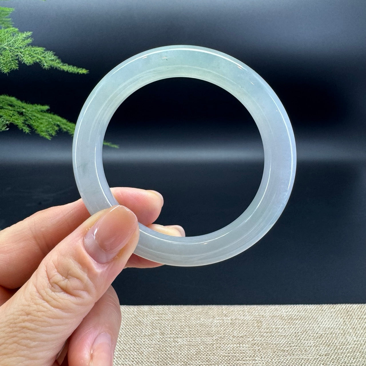 Genuine Burmese Green Jade Jadeite Bangle Bracelet ( 51.3mm )