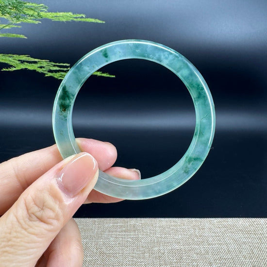 Genuine Burmese Oil Green Jade Jadeite Bangle Bracelet ( 52mm )