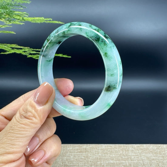 Genuine Burmese Green Jade Jadeite Bangle Bracelet ( 53mm )