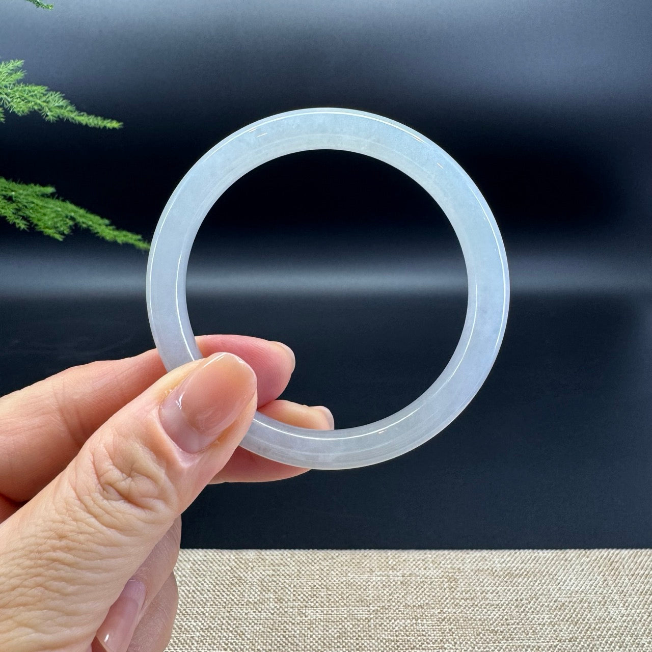 Genuine Burmese Icy Jade Jadeite Bangle Bracelet ( 51.7mm )