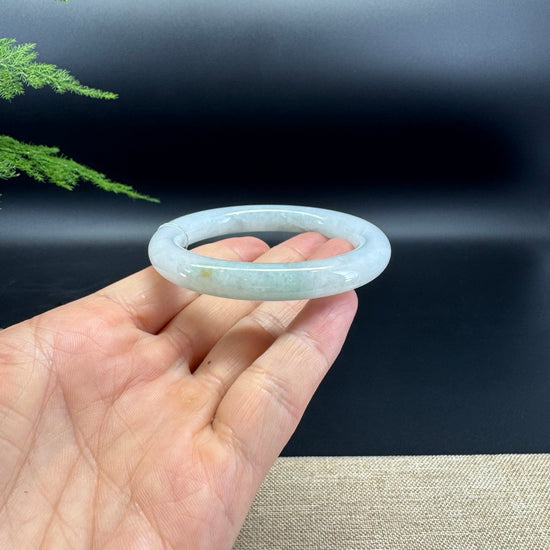 Genuine Burmese Icy Green Jade Jadeite Bangle Bracelet (52.7mm)