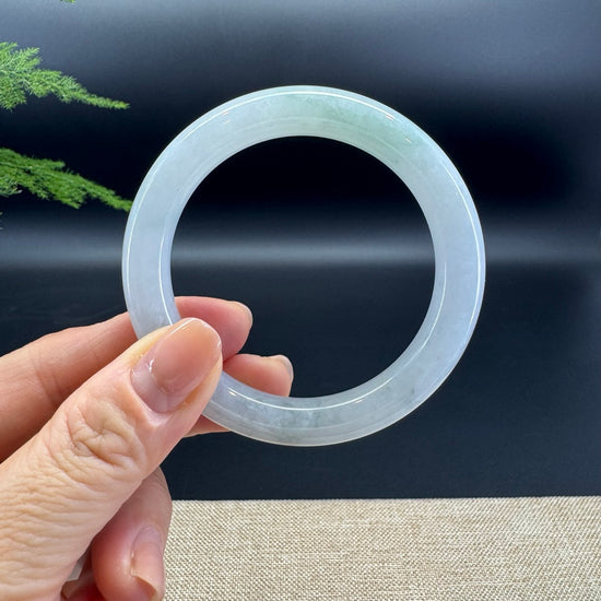Genuine Burmese Icy Green Jade Jadeite Bangle Bracelet (52.7mm)
