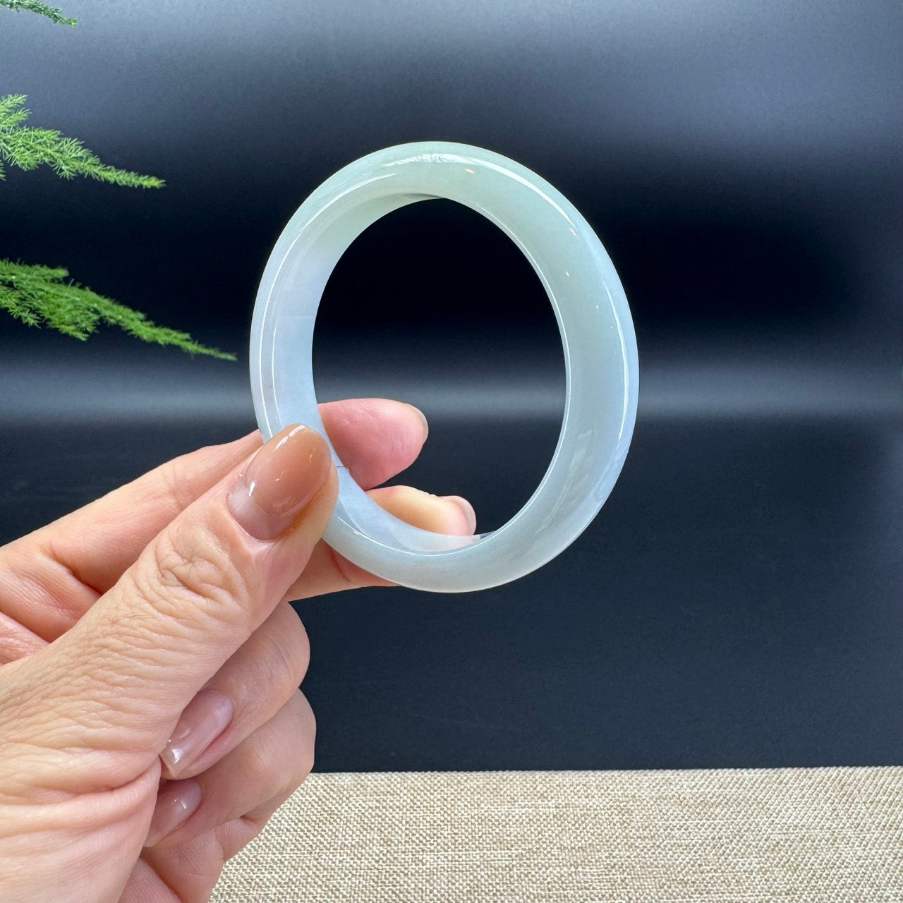 Genuine Burmese Yellow Green Jade Jadeite Bangle Bracelet ( 51.1mm )