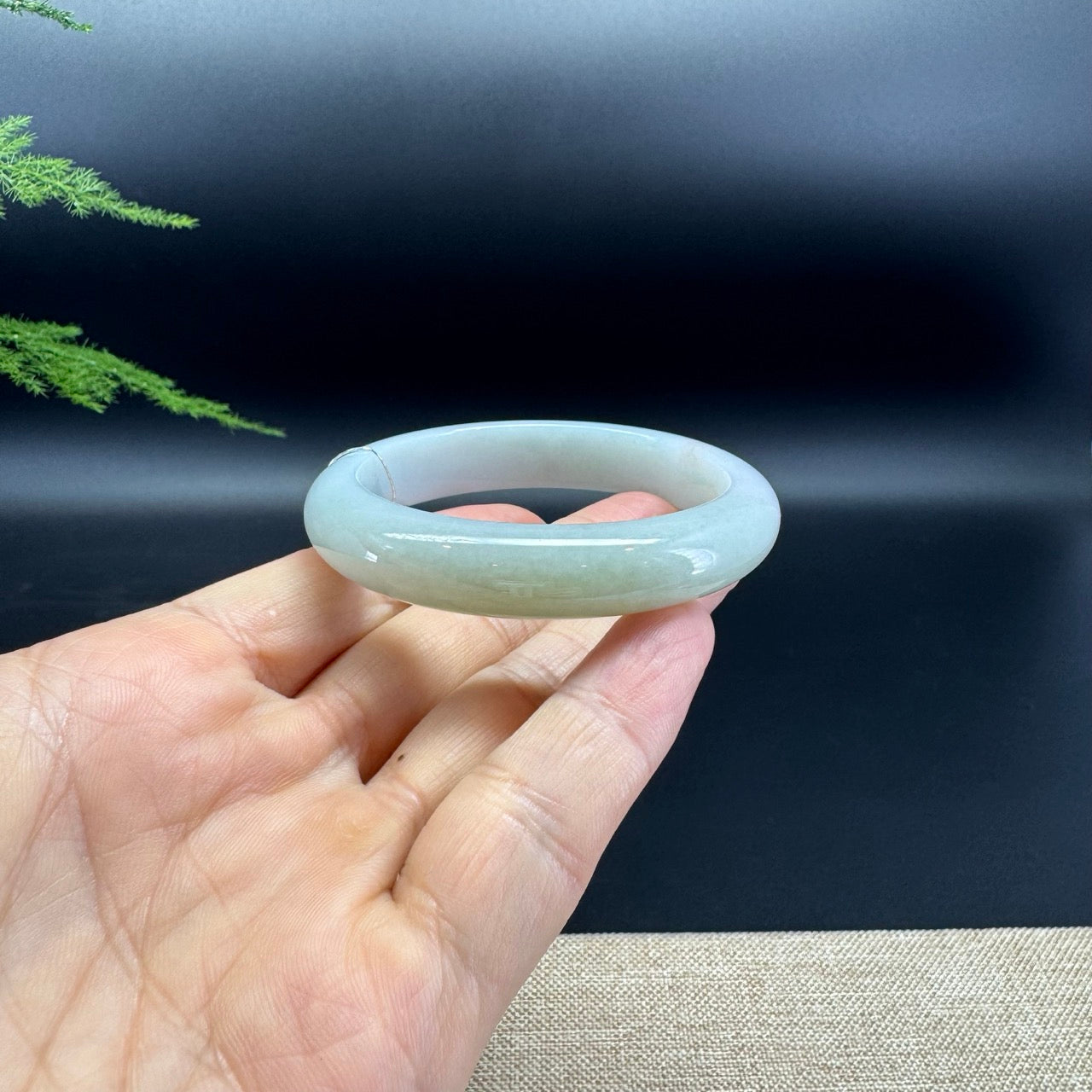 Genuine Burmese Yellow Green Jade Jadeite Bangle Bracelet ( 51.1mm )