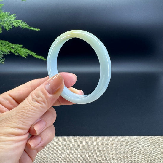 Genuine Burmese Yellow Green Jade Jadeite Bangle Bracelet ( 49.9mm )