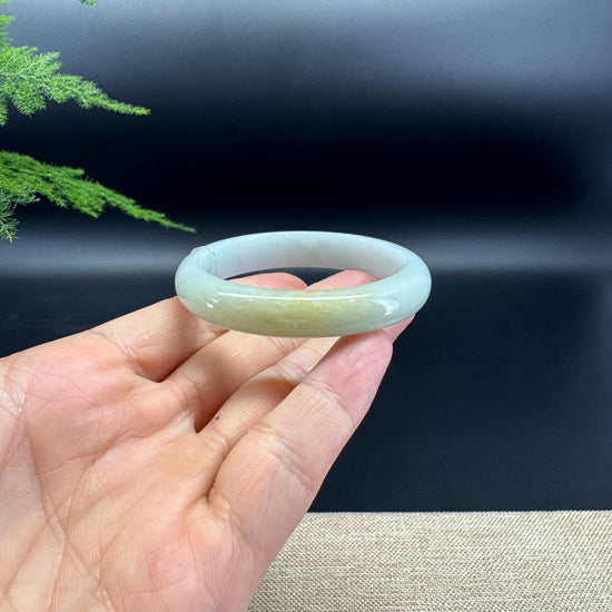 Genuine Burmese Yellow Green Jade Jadeite Bangle Bracelet ( 49.9mm )