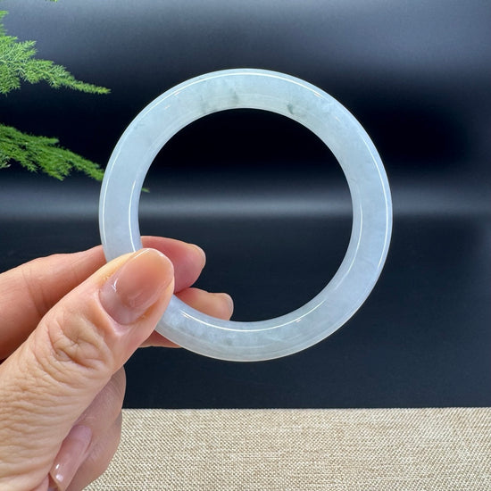 Genuine Burmese Icy Green Jade Jadeite Bangle Bracelet (52.7mm)