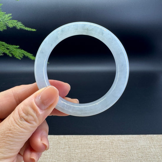 Genuine Burmese Icy Green Jade Jadeite Bangle Bracelet (52.7mm)