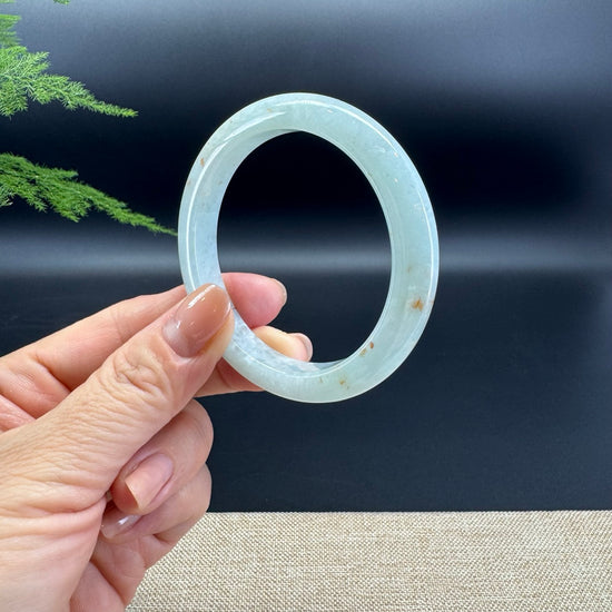 Genuine Burmese Apple Green Jade Jadeite Bangle Bracelet ( 53mm )