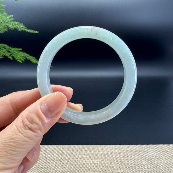 Genuine Burmese Apple Green Jade Jadeite Bangle Bracelet ( 53mm )