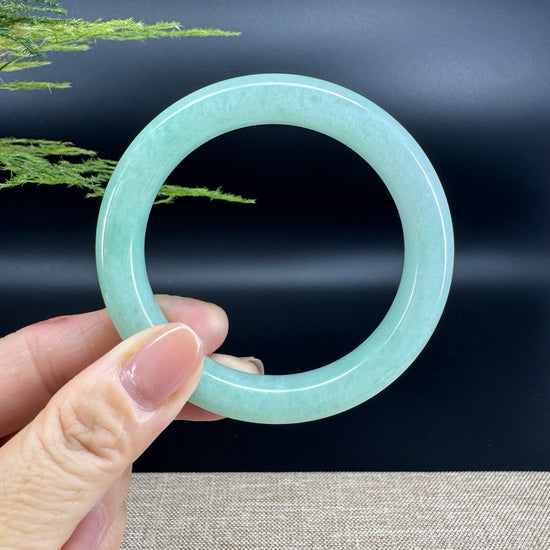 Genuine Burmese Green Jade Jadeite Bangle Bracelet (56mm)