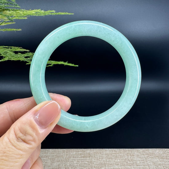 Genuine Burmese Green Jade Jadeite Bangle Bracelet (56mm)