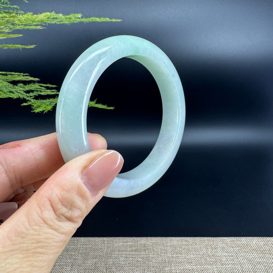Genuine Burmese Green Jade Jadeite Bangle Bracelet (56.6mm)