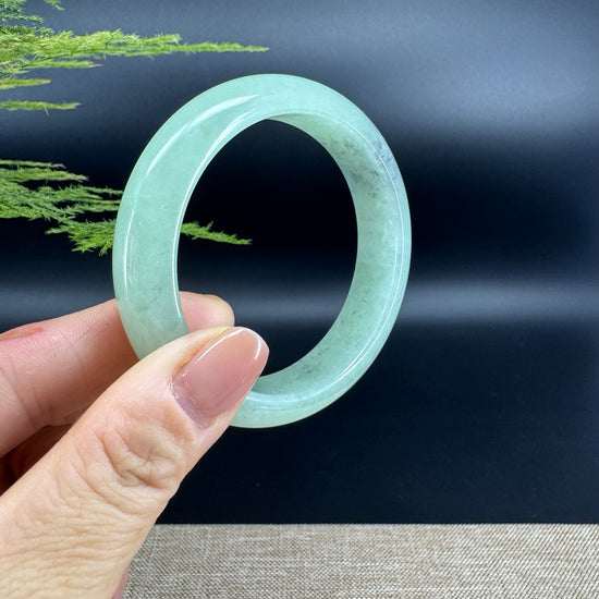 Genuine Burmese Apple Green Jade Jadeite Bangle Bracelet ( 56.2mm )