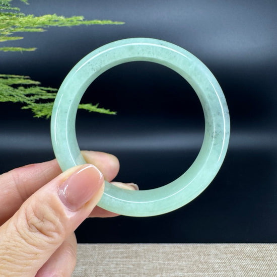 Genuine Burmese Apple Green Jade Jadeite Bangle Bracelet ( 56.2mm )